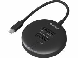 Sandberg 136-72 base de conexión para disco duro USB 3.2 Gen 2 [3.1 Gen 1] Type-C Negro 