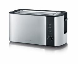 Severin AT 2590 tostadora 2 rebanada[s] 1400 W Negro, Plata 