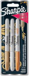Sharpie 1986006 marcador 3 pieza[s] Punta fina Bronce, Oro, Plata 