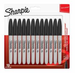 Sharpie 1996111 marcador permanente Punta fina Negro 12 pieza[s] 