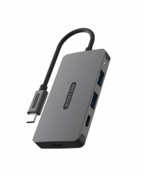Sitecom CN-5013 hub de interfaz USB 3.2 Gen 1 [3.1 Gen 1] Type-C 5000 Mbit/s Negro, Gris 