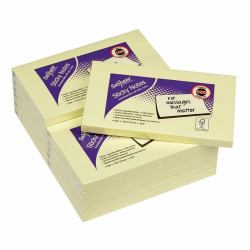 Snopake FSC Sticky Note Yellow 100 Sheets- 12 Packs