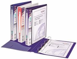 Snopake Executive Presentation RingBinder 4/25 'D' Ring A4 Electra Asstd- 10 Binders