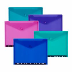 Snopake Polyfile RingBinder Wallet A4 Electra Asstd- 5 Files - Versión UK
