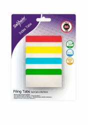 Snopake Filing Index Tabs Assorted - 24 tabs- 12 B/Cards