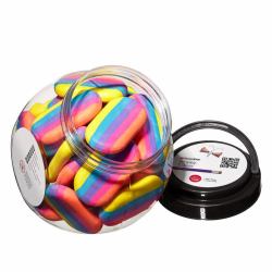 Snopake Stripey Eraser Tub- 1 Tub of 24