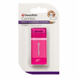 Snopake Combo Sharpener & Eraser Pink Blister- 12 Blisters of 1