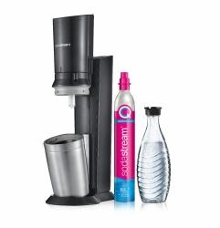 SodaStream Crystal 3.0 Metal, Acero inoxidable Negro 