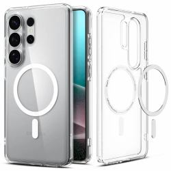 Spigen Ultra Hybrid [MagFit] funda para teléfono móvil 17,5 cm [6.9"] Transparente, Blanco 
