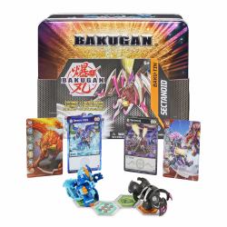 Bakugan Baku-Tin, Sectanoid, estuche de almacenamiento de coleccionista de primera calidad con misterioso, cartas intercambiables, juguetes para niños a partir de 6 años 