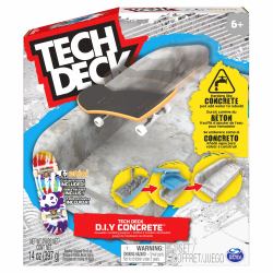 Tech Deck Juego de modelado reutilizable DIY Concrete con fingerboard Enjoi, baranda, moldes, kit de parque de skate, juguete para niños y niñas a partir de 6 años 
