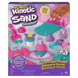 Kinetic Sand - Pastelería Unicornio: 453 g de Arena Mágica con 8 Herramientas de Unicornio para Mezclar, Moldear y Crear - Kit Manualidades Niños - Juguetes Niños 3 Años + - Arena Kinetica 