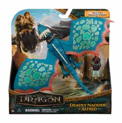 Spin Master DreamWorks Dragons , Cómo entrenar a tu dragón, Astrid y Deadly Nadder, Figuras de acción del dúo vikingo, Juguetes para niños de 4 años en adelante 