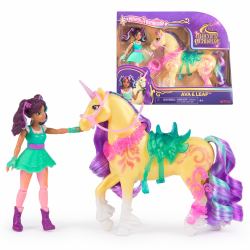 Spin Master Academia Unicornio, The Power of Friendship, set Ava & Leaf, montura y 2 accesorios de fuerza traslúcidos, juguetes de muñecos y unicornios para niñas a partir de 4 años 
