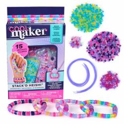 Spin Master Cool Maker - Kit de Expansión Stack’d Heishi con Más de 1300 Cuentas y 40 Especiales para Crear 15 Pulseras - Requiere Taller Stack’d Heishi - Cuentas para Pulseras - Juguetes Niñas 7 Años + 