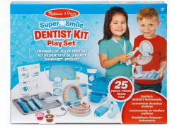 Spin Master Melissa & Doug - Kit Dentista de Juguete con 25 Accesorios y Bolsa para Guardarlos - 6074886 - Juguetes Niños 3 Años + - Regalo Niño 3 Años + Juegos Infantiles - Kit Médico Infantil - Maletín Médico Juguete 