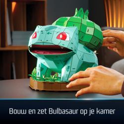 Spin Master 4D Build Puzz4d - Maqueta Bulbasaur de 195 Piezas, Puzzle 3D Pokemon Bulbasaur de 23,9 cm, Maquetas para Construir Adultos y Niños - Puzzles para Adultos y Niños - 6075062 - Juegos de Mesa 