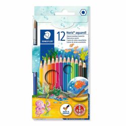 Staedtler Noris aquarell 144 10 Negro, Azul, Burdeos, Marrón, Verde, Verde claro, Mauve, Marina, Naranja, Melocotón, Rojo, Amarillo 12 pieza[s] 