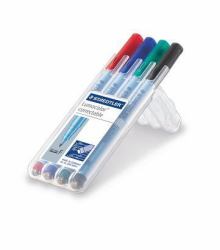 Staedtler Lumocolor correctable 305 marcador 4 pieza[s] Verde, Negro, Azul, Rojo 