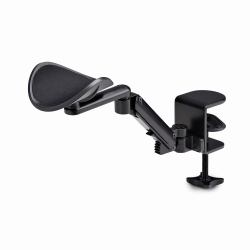 StarTech.com Apoyabrazos Ajustable para Escritorio de Oficina - Reposabrazos de Rotación de 360 Grados - Instalación con Mordaza - sin Perforaciones - Ergonómico - Negro 