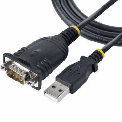StarTech.com Cable de 1m USB a Serie, Conversor DB9 Macho RS232 a USB, Prolific, Adaptador USB a Serial para PLC/Impresora/Escáner, Adaptador USB a puerto COM, Windows/Mac 
