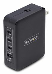 StarTech.com Cargador USB-C/USB-A de Pared GaN PD de 140W - 3x USB-C/1x USB-A - Cargador Internacional para Portátil MacBook/Dell XPS/Inspiron - Cargador USB Tipo C PD 3.1 