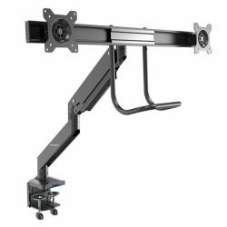 StarTech.com Brazo de Soporte de Montaje para 2 Monitores - con 2 Puertos USB 3.0 - con Instalación por Grommet o Mordaza para Mesa de Escritorio 