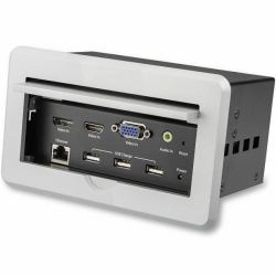 StarTech.com Caja de Conectividad de Audio y Vídeo para Mesas de Conferencia - 4K 