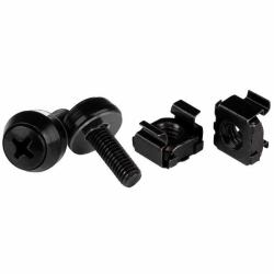 StarTech.com Paquete de 100 Tornillos y Tuercas Enjauladas Cage Nuts M5x12mm - Negro 