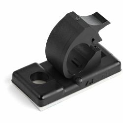 StarTech.com 100 Clips de Gestión de Cableado Adhesivos - Negro - Organizador de Cableado para Escritorios/Oficinas - Mordaza de Nylon Autoadhesiva con Clasificación contra Fuego UL/94V-2 