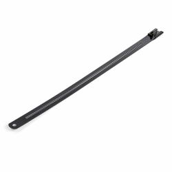 StarTech.com Bridas de 22cm de metal para cables - 7mm de ancho, 55mm de diámetro y soportan 45kg de tensión, en acero inoxidable 316 recubiertas en nylon, bridas detectables con auto-bloqueo, paquete de 50 