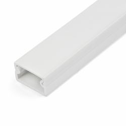 StarTech.com Canaleta Sólida de Gestón de Cableado con Cinta Adhesiva y Tapa, 19 mm An x 11 mm Al - 1 m Lar, Cubierta de PVC o Conducto de Pared para Cables de Red o Alimentación - Para un Máximo de 6 Cables - UL 