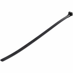 StarTech.com Bridas reutilizables de 25cm para cables - 7 mm de ancho, 65 mm de diámetro, soportan 22 kg de tensión, de nylon, para interior/ext., 94V-2/UL, paquete de 100 - negras 