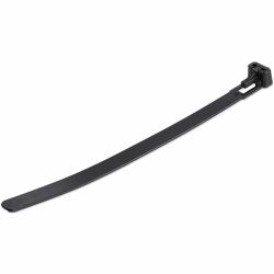 StarTech.com Bridas reutilizables de 15cm para cables - 7 mm de ancho, 35 mm de diámetro, soportan 22 kg de tensión, de nylon, para interior/ext., 94V-2/UL, paquete de 100 - negras 