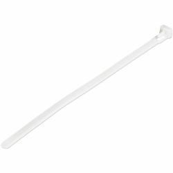 StarTech.com Bridas reutilizables de 20cm para cables - 7 mm de ancho, 50 mm de diámetro, soportan 22 kg de tensión, de nylon, para interior/ext., 94V-2/UL, paquete de 100 - blancas 