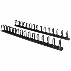 StarTech.com Gestor Organizador Vertical de Cableado con Anillas en D [D-ring] - 0U - 1,8m 