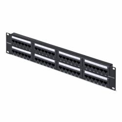 StarTech.com Panel de Parcheo 2U de 48 Puertos Cat6 RJ45 de Montaje en Rack de Servidores - UTP -Tipo 110 Punch Down - Panel de Parcheo para Rack de Servidores de Red 