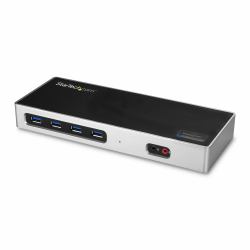 StarTech.com Dock USB-C y USB-A - Docking Station para 2 Monitores DisplayPort y HDMI de 4K 60Hz - Replicador de Puertos USB 3.0 para Portátil USB TipoC o USB-A - 6xUSB Tipo A - Mac/Windows 