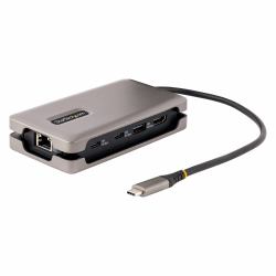 StarTech.com Adaptador Multipuertos USB-C - HDMI 2.0b 4K 60Hz - HDR - Hub USB 3.2 Gen 2 10Gbps [2xUSB-C, 1xUSB-A] - PD de 100W con Pass-Through - Con Cable de 30cm - Docking Station para Portátil 