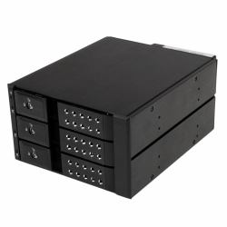 StarTech.com Rack Móvil Backplane de 3 Bahías para Unidades de 3,5 SAS II/SATA III Hot Swap - 6 Gbps - Rack Móvil de Aluminio con Intercambio en Caliente 