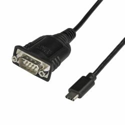 StarTech.com Adaptador Conversor USB Tipo C a Serie DB9 RS232 con Retención de Puertos COM - Cable Convertidor de 40cm USBC a Serie - para PLCs, Escáners, Impresoras - para Windows Mac y Linux 