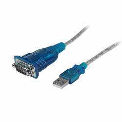 StarTech.com Cable Adaptador USB a Serie RS232 de 1 Puerto Serial DB9 - Macho a Macho 