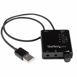 StarTech.com Tarjeta de Sonido Estéreo USB Externa Adaptador Conversor con Salida SPDIF - Negro 