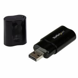 StarTech.com Tarjeta de Sonido Estéreo USB Externa Adaptador Conversor - Negro 
