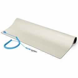 StarTech.com Alfombrilla Antiestática, Superficie Antiestática para la Reparación de Electrónicos para Mesa, con Cable de Toma a Tierra Removible, ANSI/ESD S 4.1, 60cmx120cm 