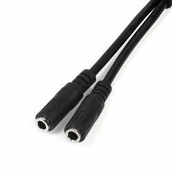 StarTech.com Adaptador de Auriculares con Micrófono Mini-Jack 3,5mm 4 pines a Conectores Separados de Auriculares y de Micrófono - M a 2xH 