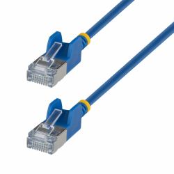 StarTech.com Cable Ethernet CAT6a Ultra Delgado de 80cm Azul - Cable de Red Snagless RJ45 FTP con Alambre de Cobre Puro 34AWG - Latiguillo de Red - Probado con Canal Fluke 