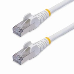StarTech.com Cable de Red Ethernet CAT8 Blanco de 10m - Snagless - sin Pestillo - 25G/40G - 2000MHz - PoE++ 100W - 26AWG - S/FTP - Alivios de Tensión - Alambre de Cobre Puro - LSZH - Probado con Fluke 