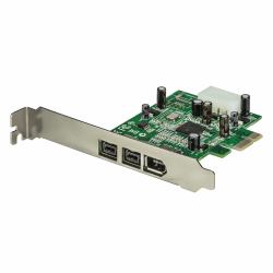 StarTech.com Adaptador Tarjeta FireWire PCI-Express PCI-e de 2 Puertos F/W 800 y 1 Puerto F/W 400 