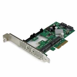 StarTech.com Tarjeta Controladora SATA III RAID PCI Express 2.0 con 2 Ranuras mSATA Emparejamiento HyperDuo para SSD 